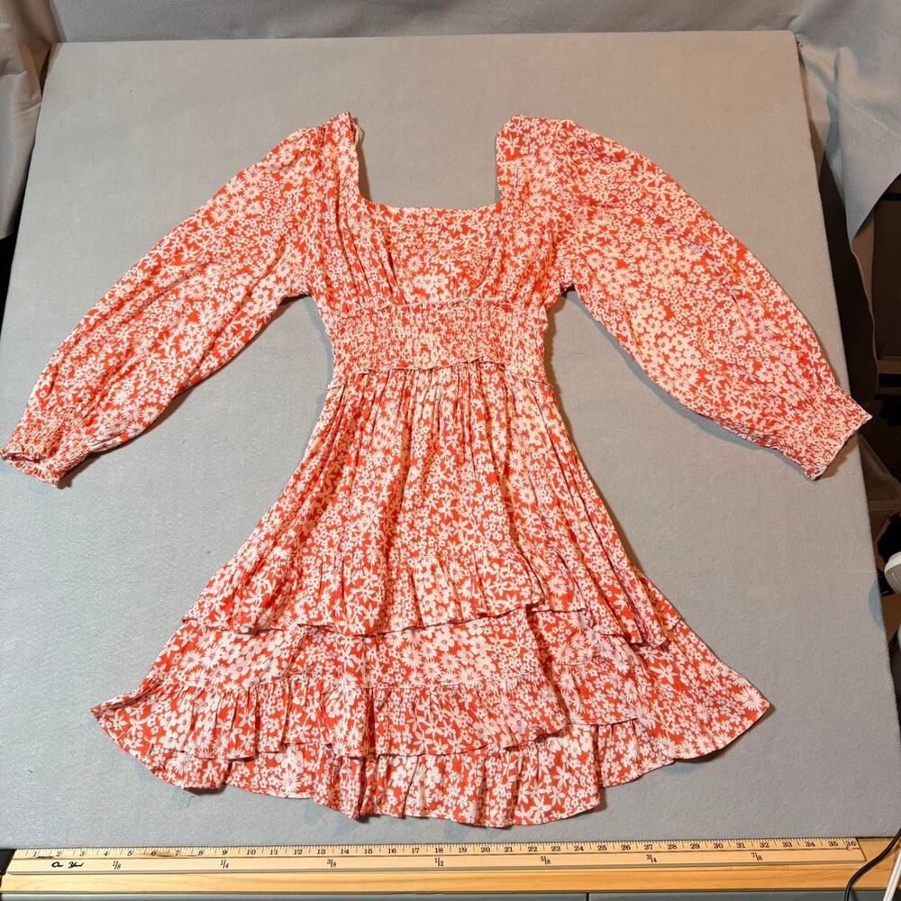 Angie Women's Pink and Orange Dress